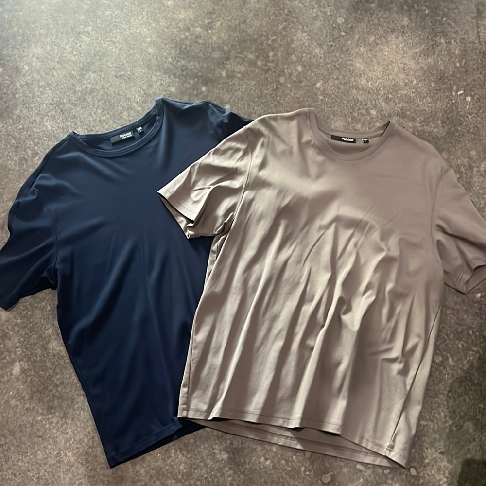 2 Murano Pullover Navy and Tan Large
